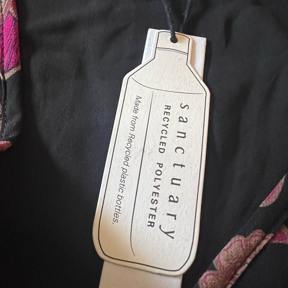 Sanctuary Floral Print V-Neck Long Sleeve Mini Dress Sensation Chiffon Dress - Picture 15 of 15